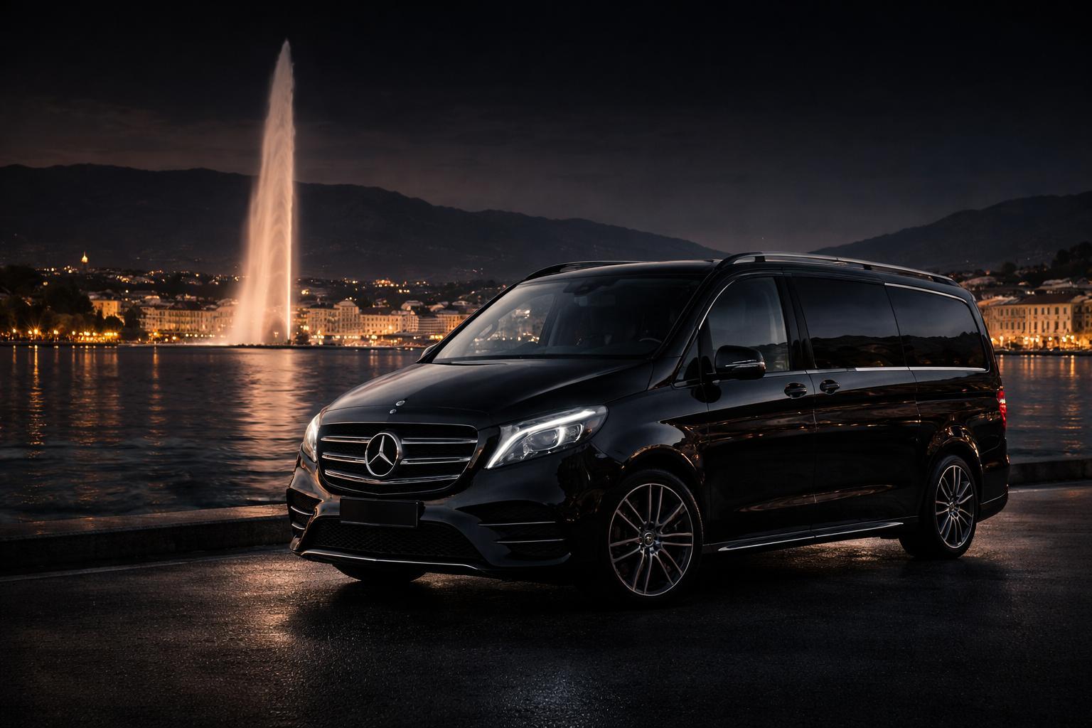 Private chauffeur Mercedes V-Class for transfers to Martigny